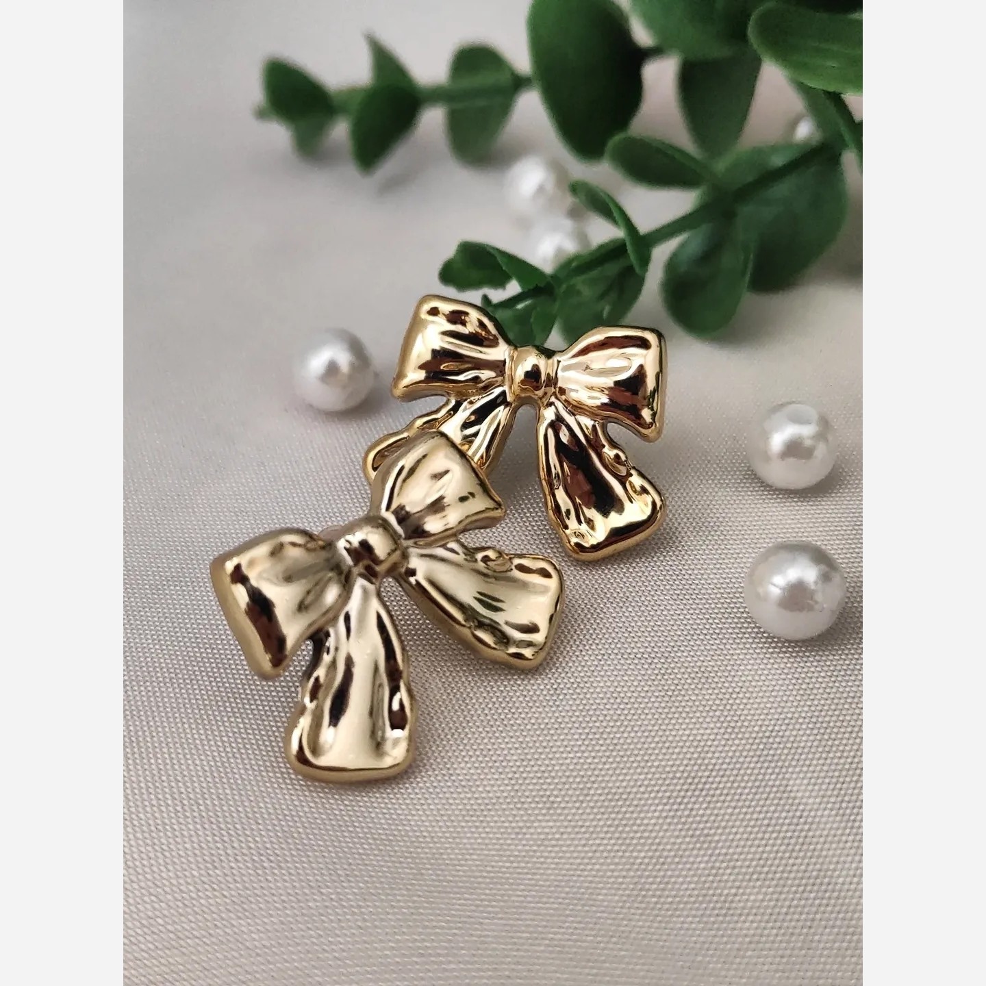 گوشواره پاپیونی آبکاری