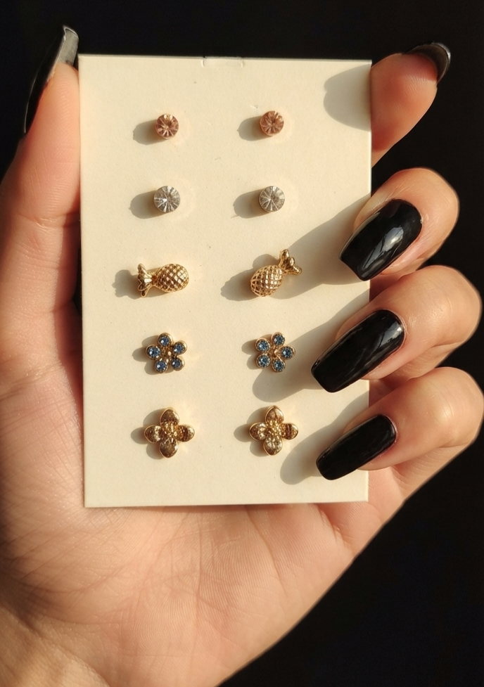 گوشواره میخی نگینی